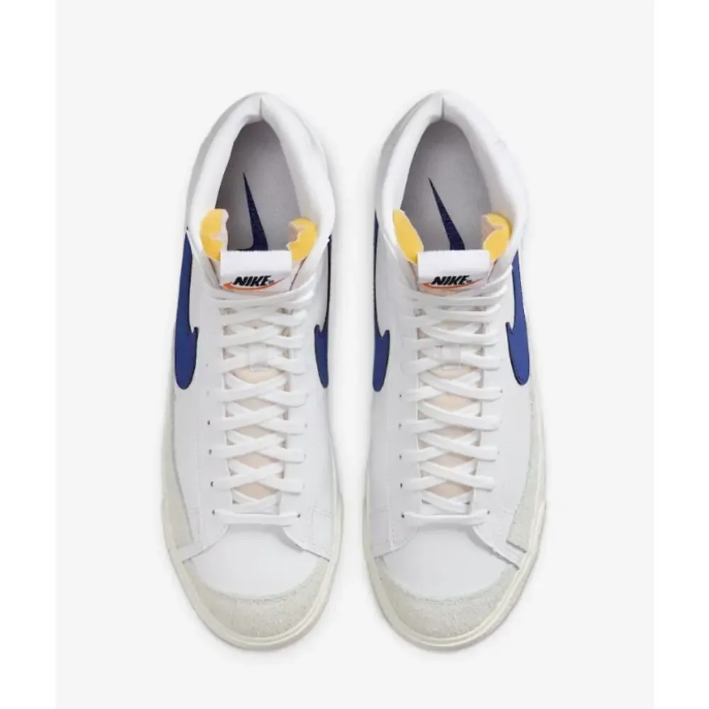 NIKE Blazer Mid '77 Vintage High Top Sneakers Racer Blue Leather Wms 7/Men's 5.5